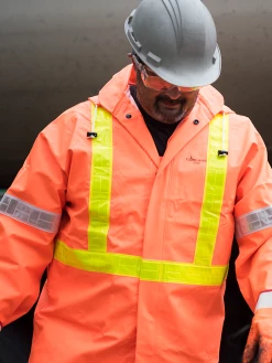 Flame Resistant Work Wear Ranpro Element Flame Resistant 3 Piece Safety Rainsuit | Hi Vis Orange | S To 4XL