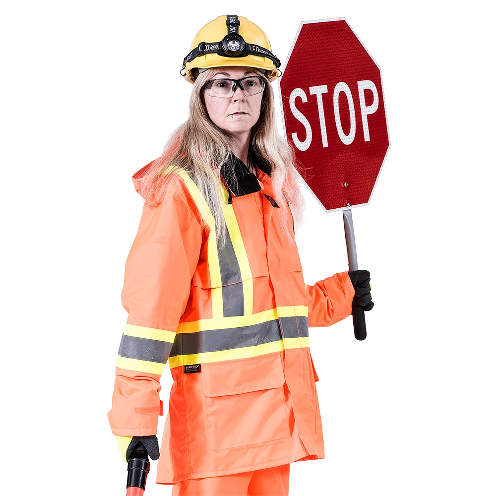 Hi-Vis Work Wear Pioneer 150D Waterproof Hi Vis Rain Jacket | XS-5XL