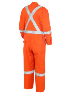 Pioneer “The Rock” 88/12 FR-Tech® Hi Vis 7 Oz Coveralls With 2" Reflective Stripe | Sizes 36 - 66 Flame Resistant Work Wear