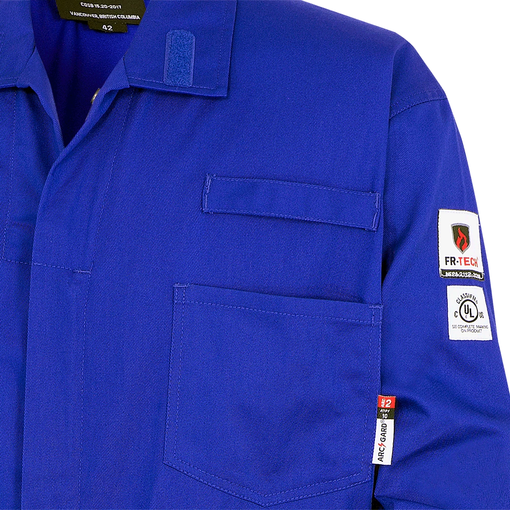 Flame Resistant Work Wear Pioneer FR-TECH® 88/12 7oz Coverall | Royal Blue | Sizes 36 - 60