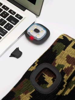 Work Hats Pioneer Knit Toque With LED Headlight