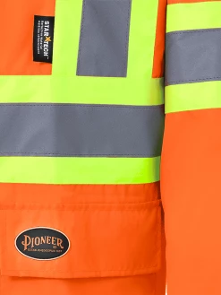 Hi-Vis Work Wear Pioneer 150D Oxford Poly/PVC Hi Vis Rain Suit | S-4XL
