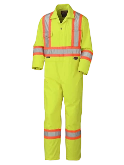 Pioneer Hi Vis Safety Coveralls - Poly/Cotton | Sizes 36 - 66