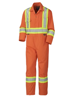 Pioneer Hi Vis Safety Coveralls - Poly/Cotton | Sizes 36 - 66