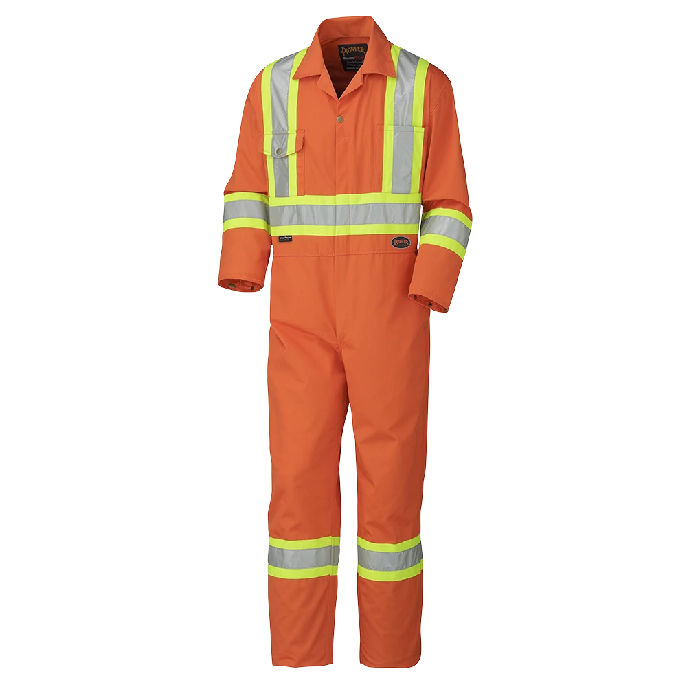 Pioneer Hi Vis Safety Coveralls - Poly/Cotton | Sizes 36 - 66