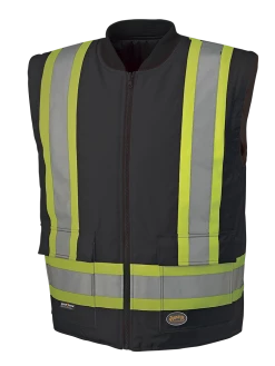 Pioneer Reflective Striped 6 In 1 Winter Work Bomber | XS-5XL Hi-Vis Work Wear