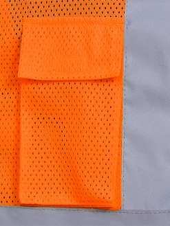 Hi-Vis Work Wear Pioneer Hi Viz Tear-Away Mesh Safety Vest W/ 2