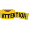 Pioneer Safety Supplies Yellow Barricade Warning Tape "Attention" - 1000'