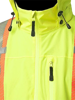 Pioneer Hi Vis Softshell Waterproof/Breathable Prem Safety Jacket | S-4XL Hi-Vis Work Wear