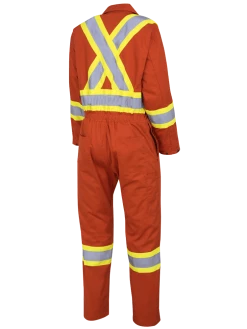 Pioneer Women's Poly/Cotton Safety Coveralls | Orange | XS-2XL Hi-Vis Work Wear