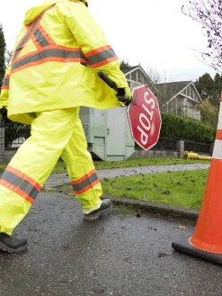 Hi-Vis Work Wear Pioneer 150D Waterproof Hi Vis Rain Jacket | XS-5XL