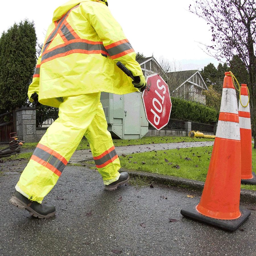 Hi-Vis Work Wear Pioneer 150D Waterproof Hi Vis Rain Jacket | XS-5XL