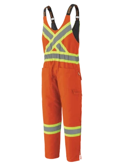 Pioneer Insulated Hi Vis Quilted Cotton Duck Bib Overall | S-4XL Hi-Vis Work Wear