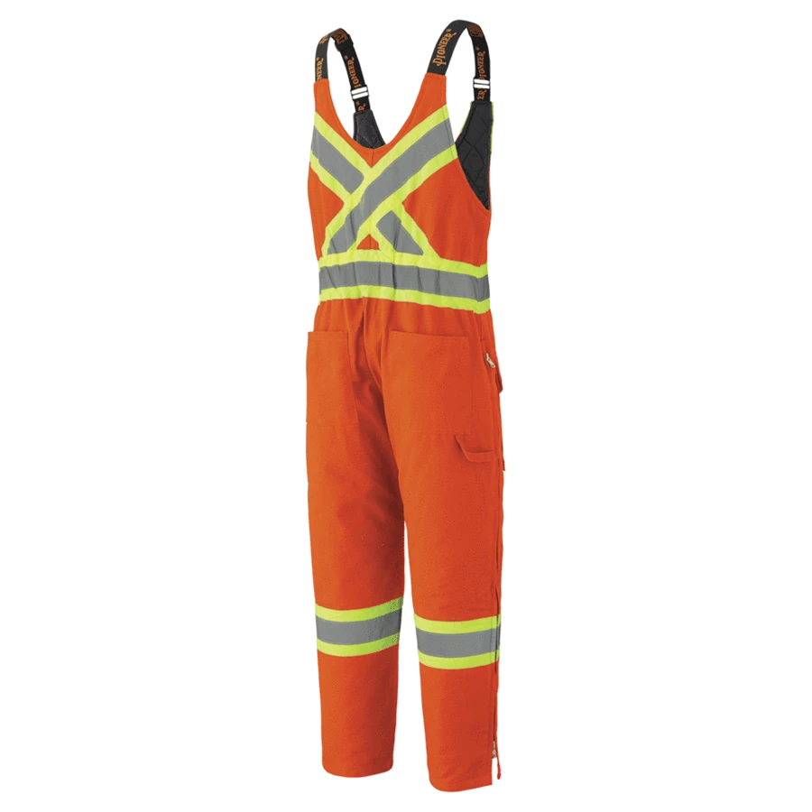 Pioneer Insulated Hi Vis Quilted Cotton Duck Bib Overall | S-4XL Hi-Vis Work Wear