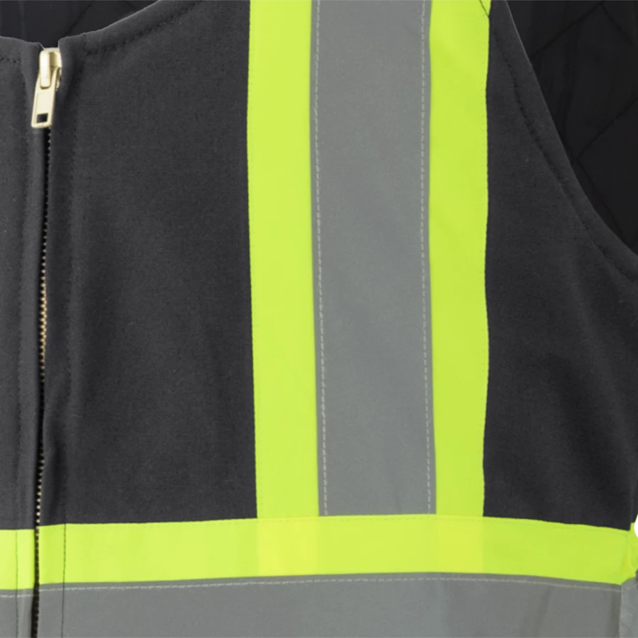 Pioneer Insulated Hi Vis Quilted Cotton Duck Bib Overall | S-4XL Hi-Vis Work Wear