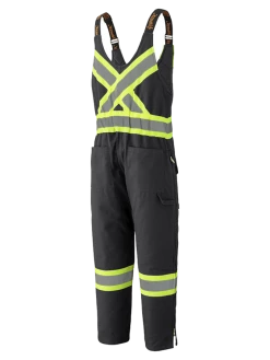 Pioneer Insulated Hi Vis Quilted Cotton Duck Bib Overall | S-4XL Hi-Vis Work Wear
