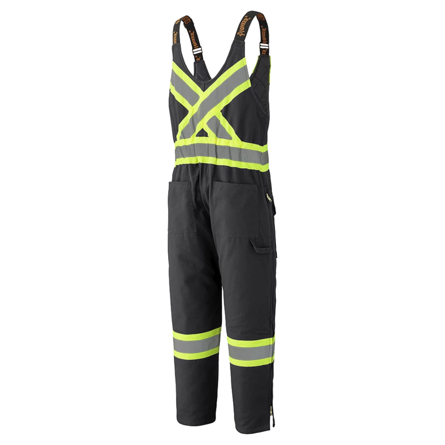 Pioneer Insulated Hi Vis Quilted Cotton Duck Bib Overall | S-4XL Hi-Vis Work Wear