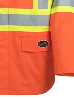 Pioneer The Rock 300D Oxford Polyester Waterproof Safety Rain Jacket | S-5XL Hi-Vis Work Wear