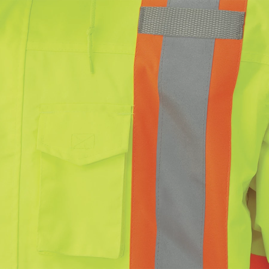 Pioneer Reflective Striped 6 In 1 Winter Work Bomber | XS-5XL Hi-Vis Work Wear