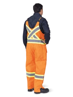 Pioneer Insulated Hi Vis Quilted Cotton Duck Bib Overall | S-4XL Hi-Vis Work Wear