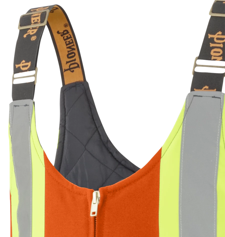 Pioneer Insulated Hi Vis Quilted Cotton Duck Bib Overall | S-4XL Hi-Vis Work Wear