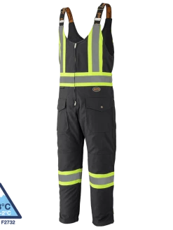 Pioneer Insulated Hi Vis Quilted Cotton Duck Bib Overall | S-4XL Hi-Vis Work Wear