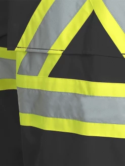 Pioneer The Rock 300D Oxford Polyester Waterproof Safety Rain Jacket | S-5XL Hi-Vis Work Wear