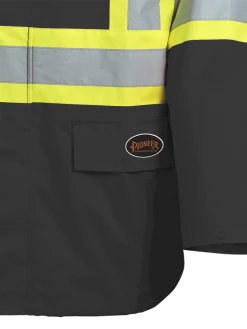 Pioneer The Rock 300D Oxford Polyester Waterproof Safety Rain Jacket | S-5XL Hi-Vis Work Wear