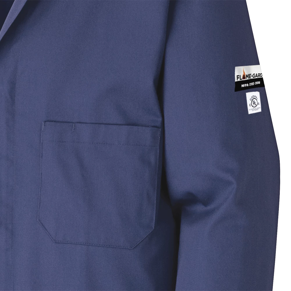Pioneer Flame-Gard FR/ARC Shop Coat | Navy | Sizes S - 5XL Flame Resistant Work Wear
