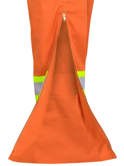 Pioneer Hi Vis Poly/Cotton Safety Overalls W/ Leg Zipper | Sizes 36 - 60 Hi-Vis Work Wear