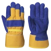 Work Gloves Pioneer 655 Insulated Boa Fleece Fitter's Cowsplit Gloves | Blue/Yellow | Pack Of 12 Pairs