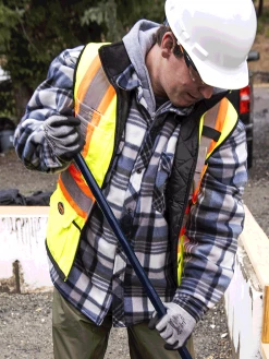 Pioneer Quilted Polar Boa Fleece Lined Zip-Up Hooded Shirt | S - 4XL