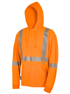 Pioneer Birdseye Safety Hoodie Shirt With Kangaroo Pocket | Limited Size Selection Hi-Vis Work Wear