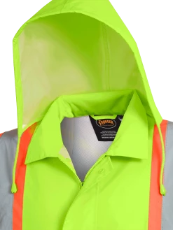 Pioneer The Rock 300D Oxford Polyester Waterproof Safety Rain Jacket | S-5XL Hi-Vis Work Wear