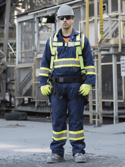 Pioneer Hi Vis Safety Coveralls - Poly/Cotton | Sizes 36 - 66