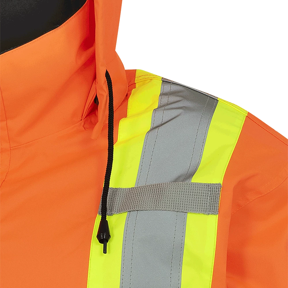 Hi-Vis Work Wear Pioneer 150D Waterproof Hi Vis Rain Jacket | XS-5XL