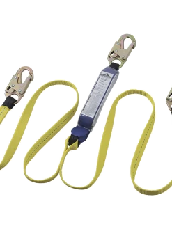 Peakworks Shock Absorbing Lanyards W/ Snap Hooks, Twin Legs, 6' Safety Equipment