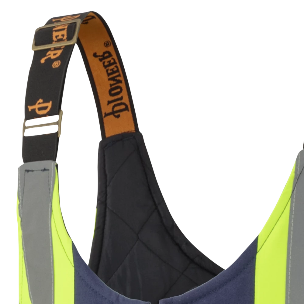 Pioneer Insulated Hi Vis Quilted Cotton Duck Bib Overall | S-4XL Hi-Vis Work Wear