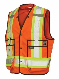 Tough Duck S313 High Visibility Surveyor Safety Vest | XS-5XL
