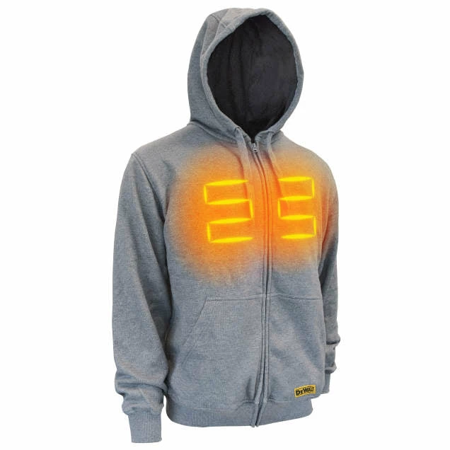 DeWalt Workwear Work Wear DEWALT® Men's Heated French Terry Cotton Hoodie (Bare Hoodie - No Battery) | Sizes S - 3XL