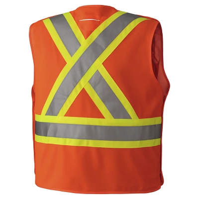 Pioneer Hi-Viz Drop Shoulder Tear-Away Vest | Multi-Fit Design