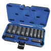Jet 3/8" Dr. Deep Impact Socket Set - SAE Deep - 6 Point - 12 Piece Power Tool Accessories