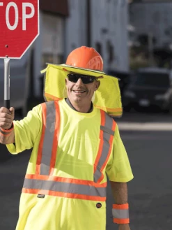 Personal Protective Equipment Pioneer Ranger Style Hi-Vis Hard Hat Mesh Sun Shade