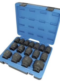 Power Tool Accessories Jet 3/4" Dr. Impact Socket Set - SAE - 6 Point - 16 Piece