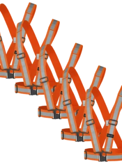 Pioneer Hi-Vis 4-Point Tearaway Adjustable Safety Sash | Pack Of 5 Hi-Vis Work Wear