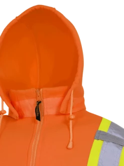 Pioneer Heavyweight Polyester Fleece Safety Hoodie | S-4XL Hi-Vis Work Wear