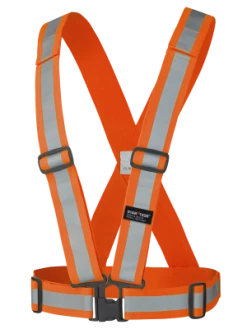 Pioneer Hi-Vis 4-Point Tearaway Adjustable Safety Sash | Pack Of 5 Hi-Vis Work Wear