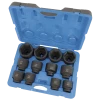 Jet 1" Dr. Jumbo Impact Socket Set - SAE Jumbo - 6 Point - 12 Piece Power Tool Accessories