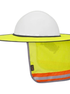 Personal Protective Equipment Pioneer Ranger Style Hi-Vis Hard Hat Mesh Sun Shade