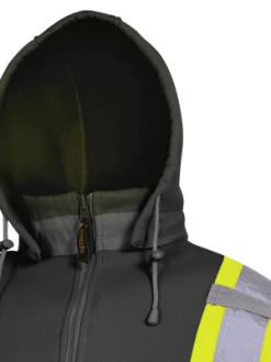 Pioneer Heavyweight Polyester Fleece Safety Hoodie | S-4XL Hi-Vis Work Wear